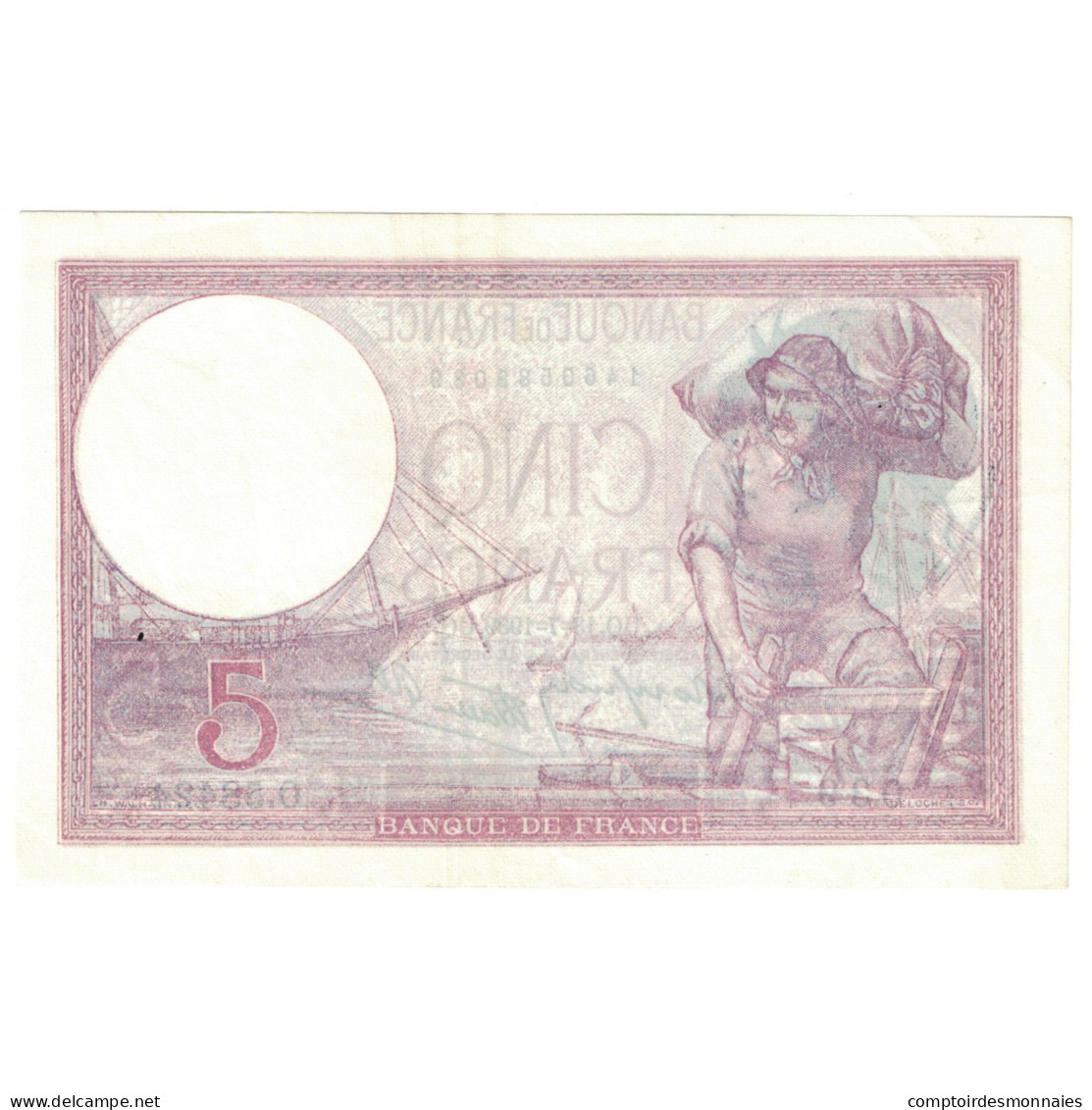 France, 5 Francs, Violet, 1939, O.58424, SUP+, Fayette:04.01, KM:83 - 5 F 1917-1940 ''Violet''