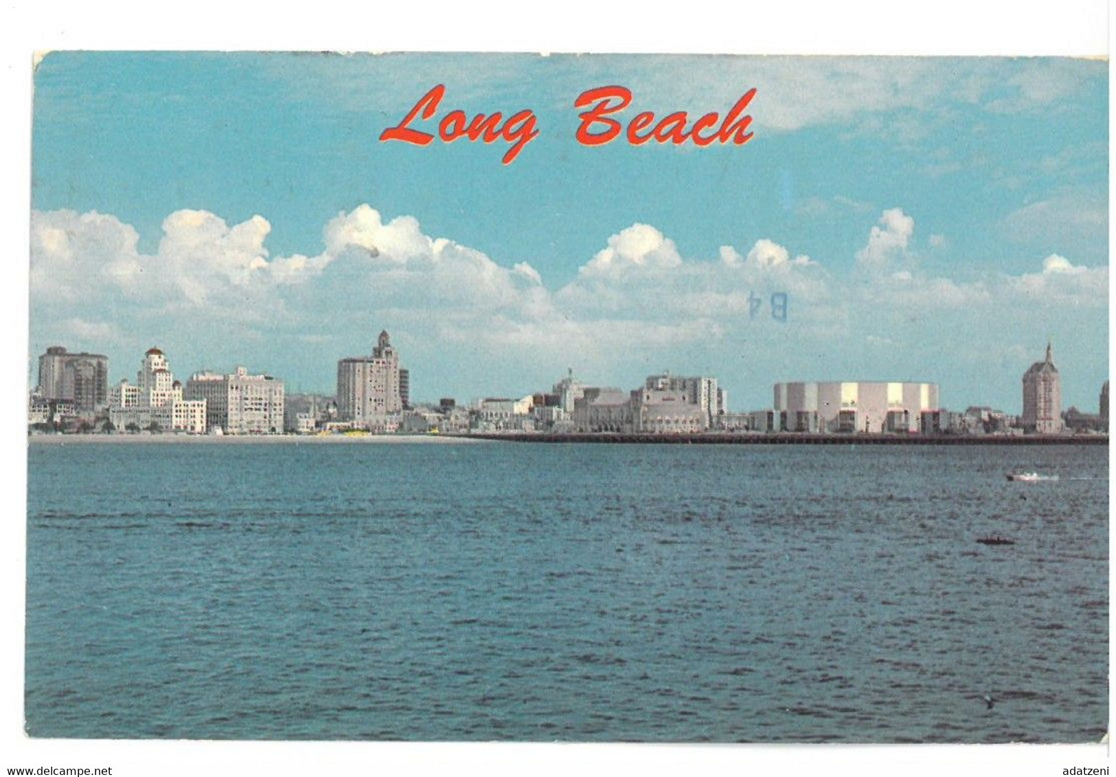 BR1389 California Skyline Of Long Beach Viaggiata 1977 Verso Roma - Long Beach