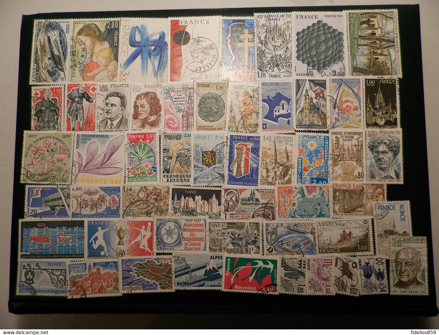 FRANCE ANNEE COMPLETE 1977 OBLITEREE SOIT 48 TIMBRES POSTE + PA 50 + PREOS 146/49 1ER CHOIX - 1970-1979