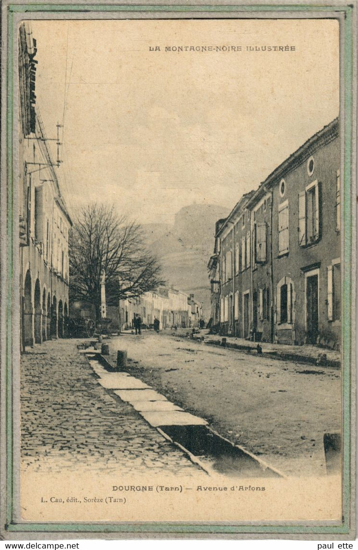 CPA (81) DOURGNE - Aspect De L'avenue D'Arfons En 1907 - Dourgne