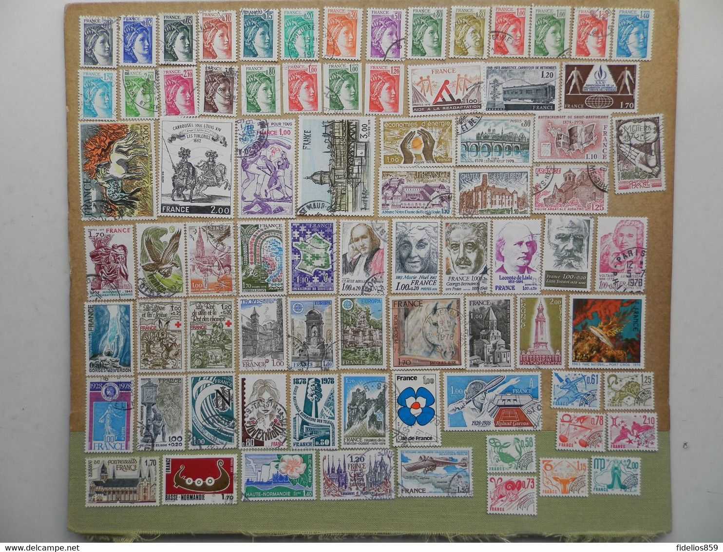 FRANCE ANNEE COMPLETE 1978 OBLITEREE SOIT 69 TIMBRES POSTE + PA 51 + PREOS 150/157 1ER CHOIX - 1970-1979