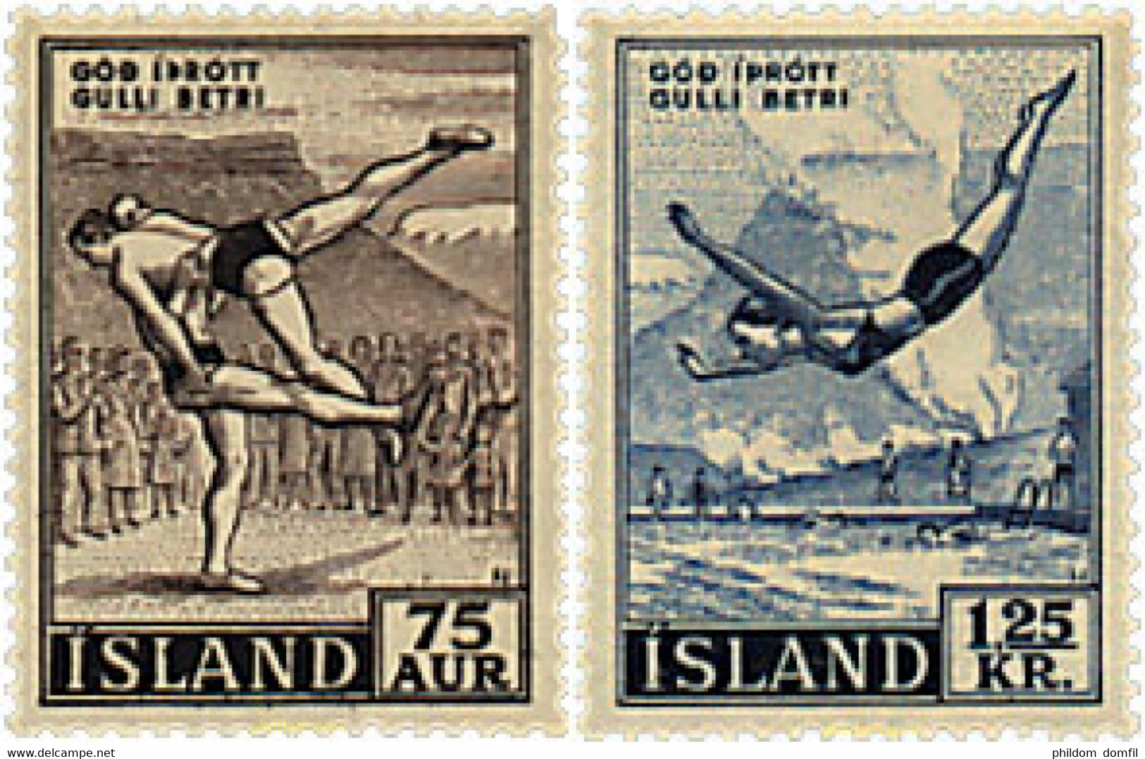622416 HINGED ISLANDIA 1955 DEPORTES - Collections, Lots & Séries