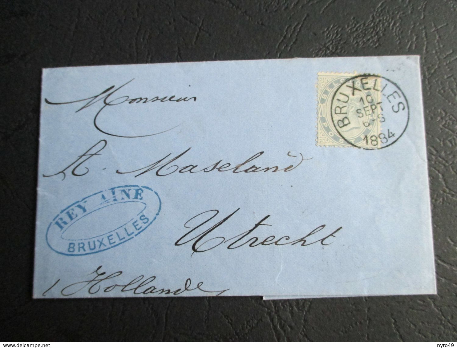 N R 39 - Op Zeer Fris Briefje Naar Utrecht (Nederland) - Kwot  150 - 1883 Leopold II.