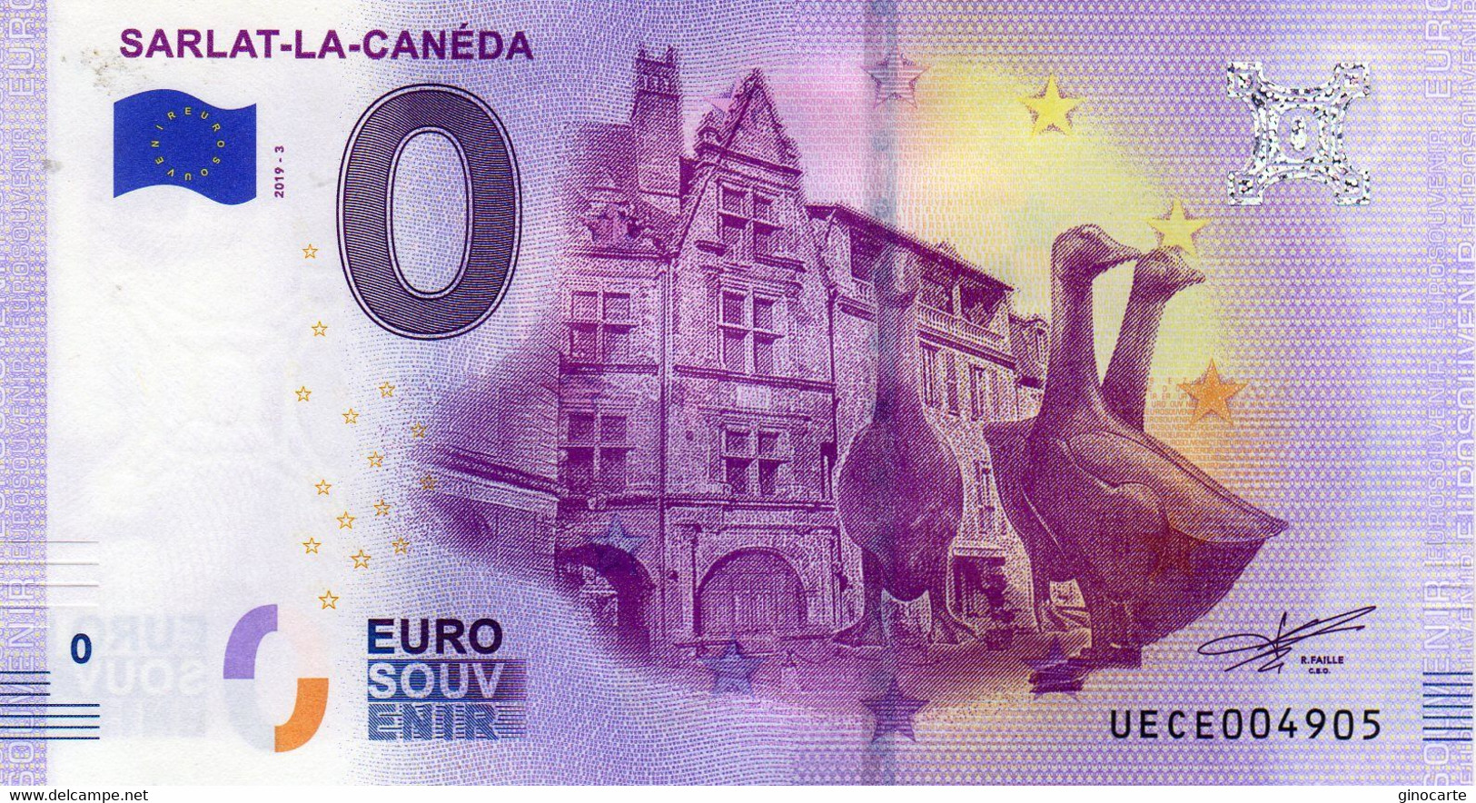 Billet Touristique Souvenir Monnaie De Paris MDP Euro Sarlat La Caneda - Sonstige & Ohne Zuordnung