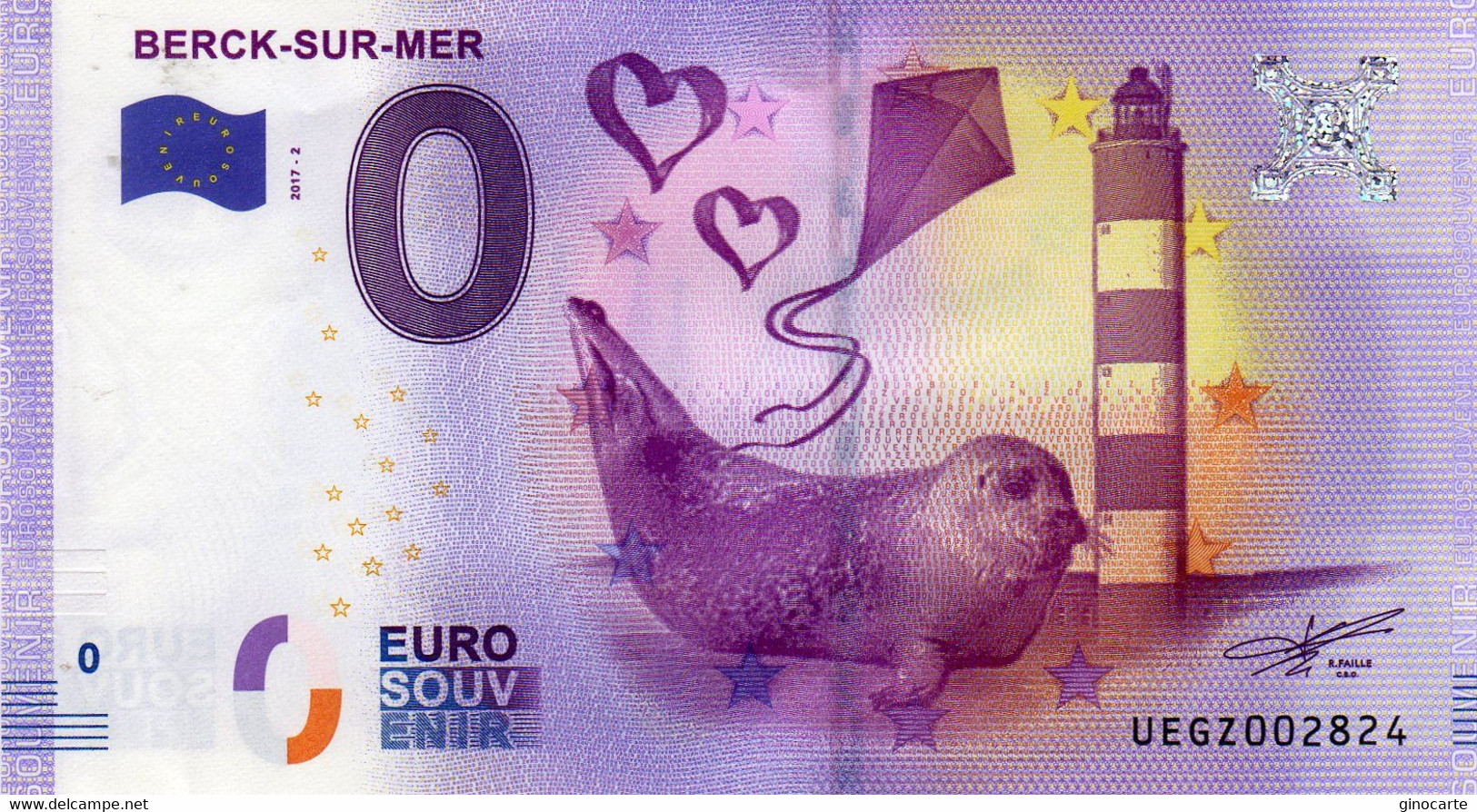 Billet Touristique Souvenir Monnaie De Paris MDP Euro Berck Sur Mer - Sonstige & Ohne Zuordnung