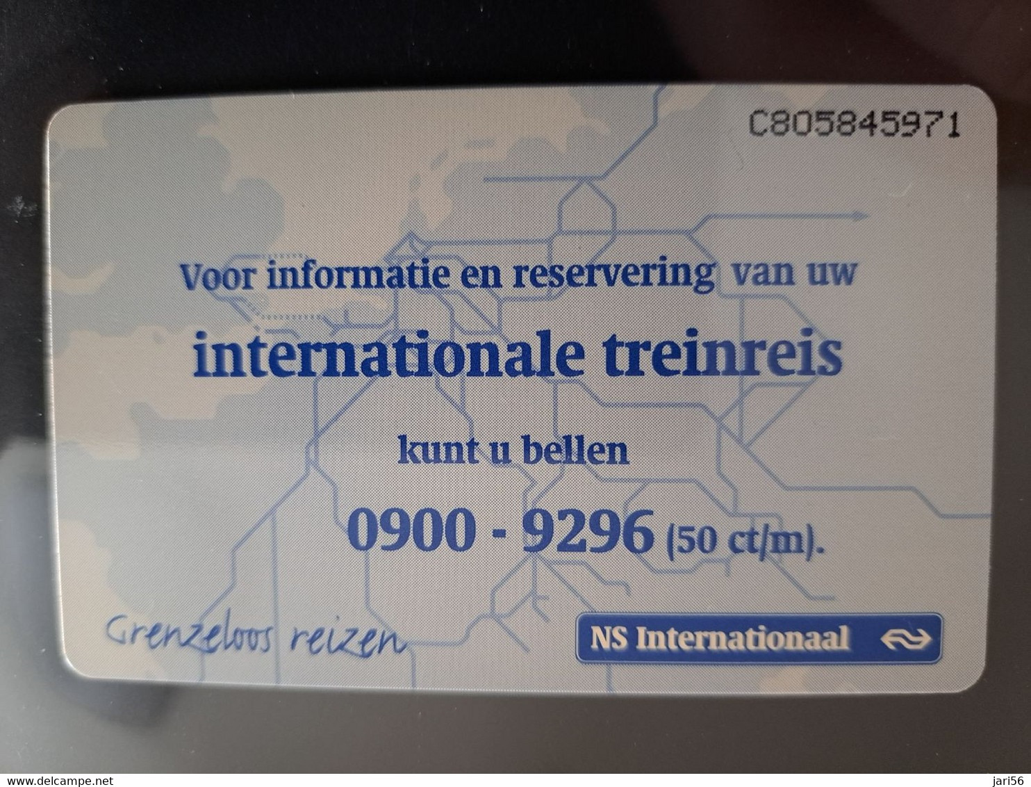 NETHERLANDS / CHIP ADVERTISING CARD/ HFL 2,50 / NS TRAIN / INTERNATIONALE TREINREIS         /     CRD 433** 11932** - Privé