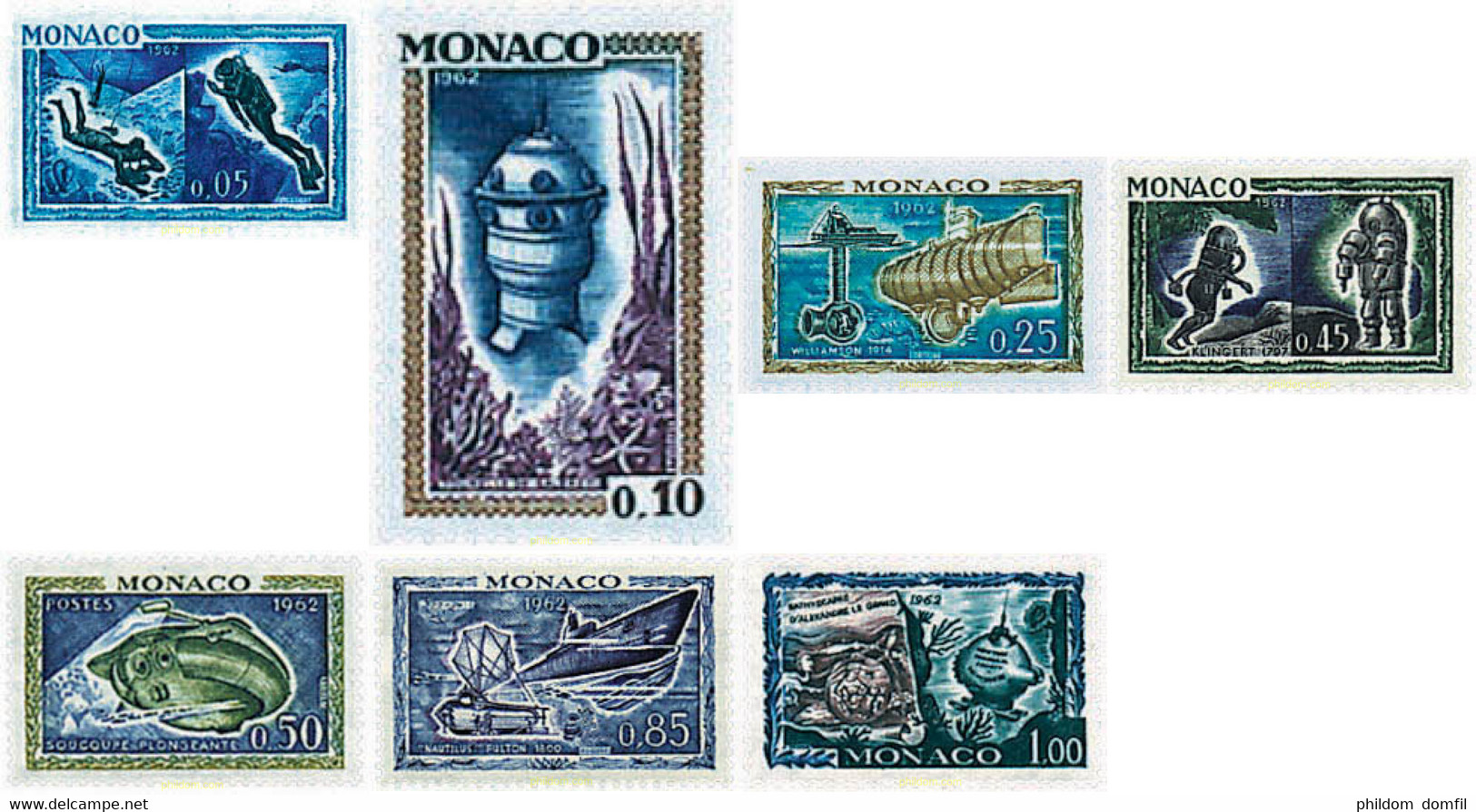 32423 MNH MONACO 1962 EL HOMBRE BAJO EL MAR - Autres & Non Classés