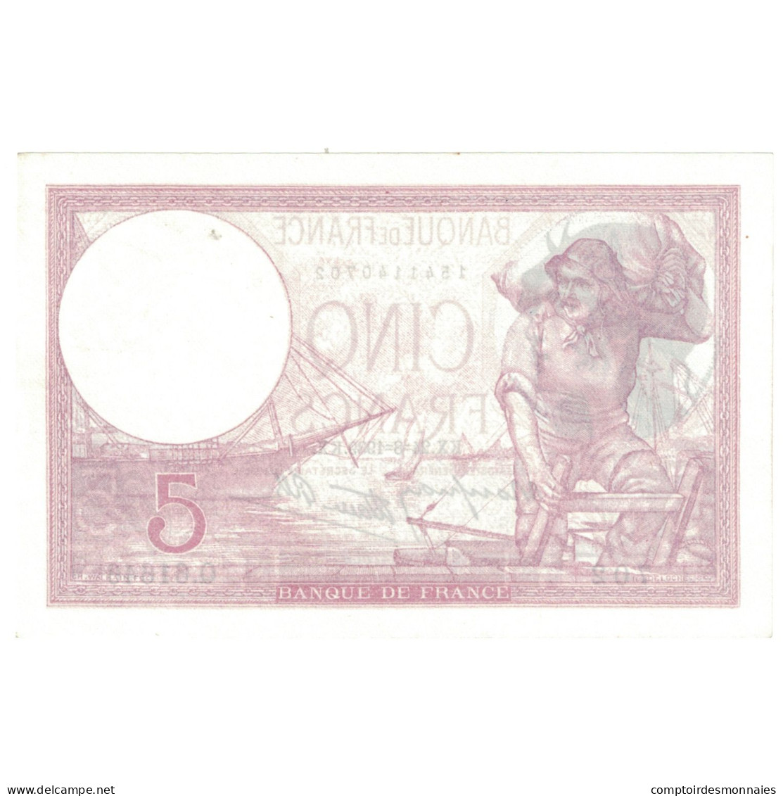 France, 5 Francs, Violet, 1939, Q.61646, NEUF, Fayette:04.07, KM:83 - 5 F 1917-1940 ''Violet''