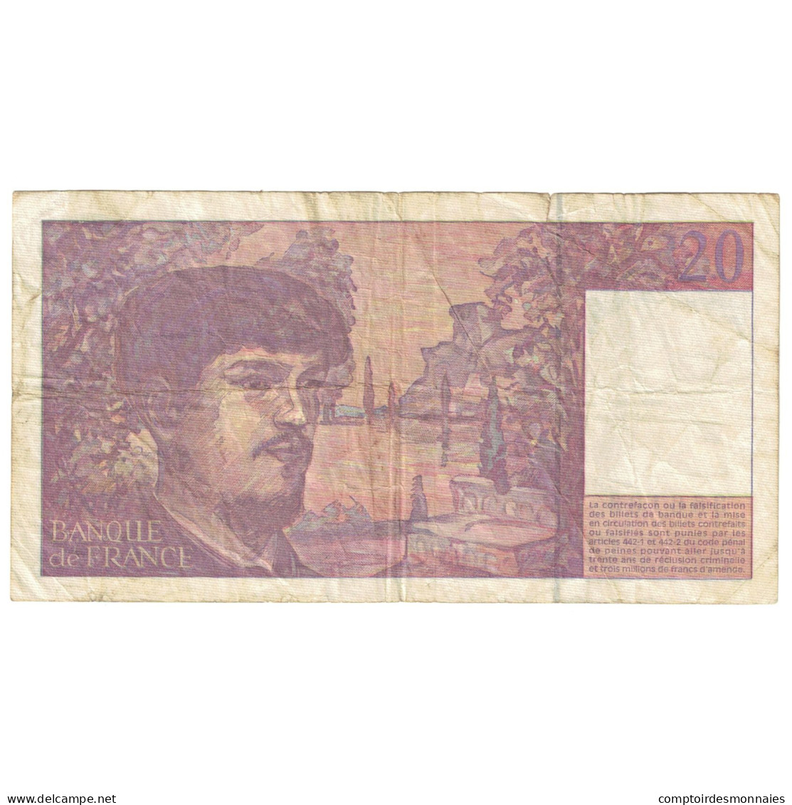 France, 20 Francs, Debussy, 1997, W.058, TB, Fayette:66 Ter.2, KM:151i - 20 F 1980-1997 ''Debussy''