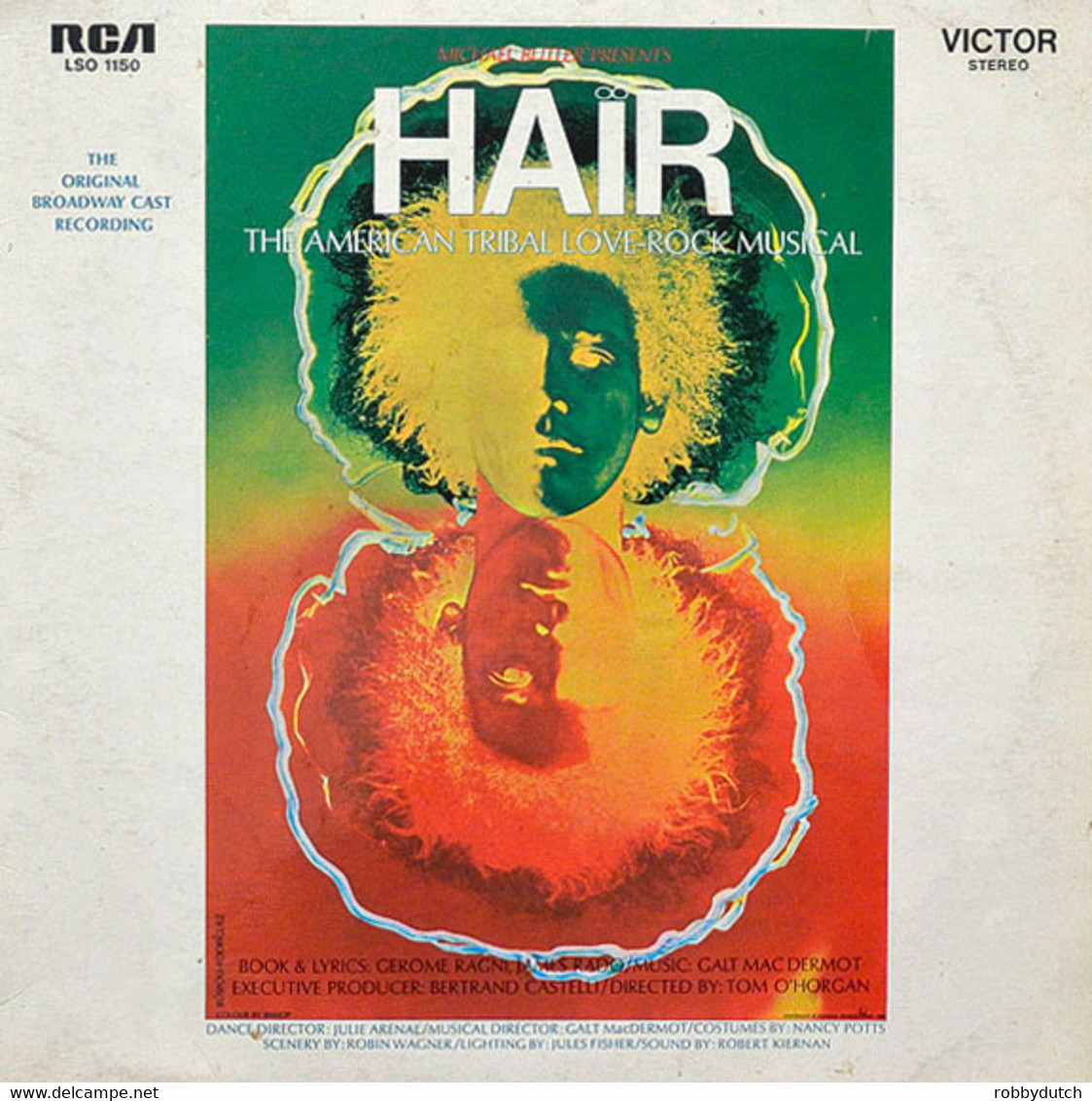 * LP *  HAIR - ORIGINAL BROADWAY CAST RECORDING (Germany 1968) - Musicals