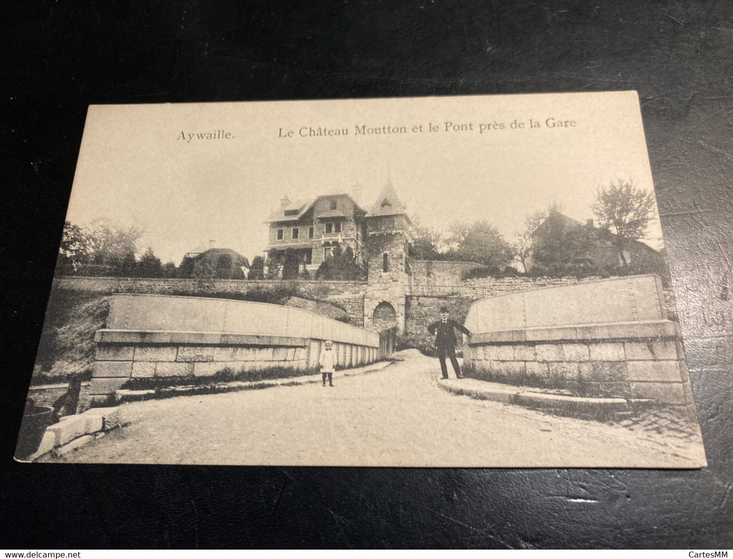 Aywaille Le Château Moutton Et Le Pont Près De La Gare - Aywaille