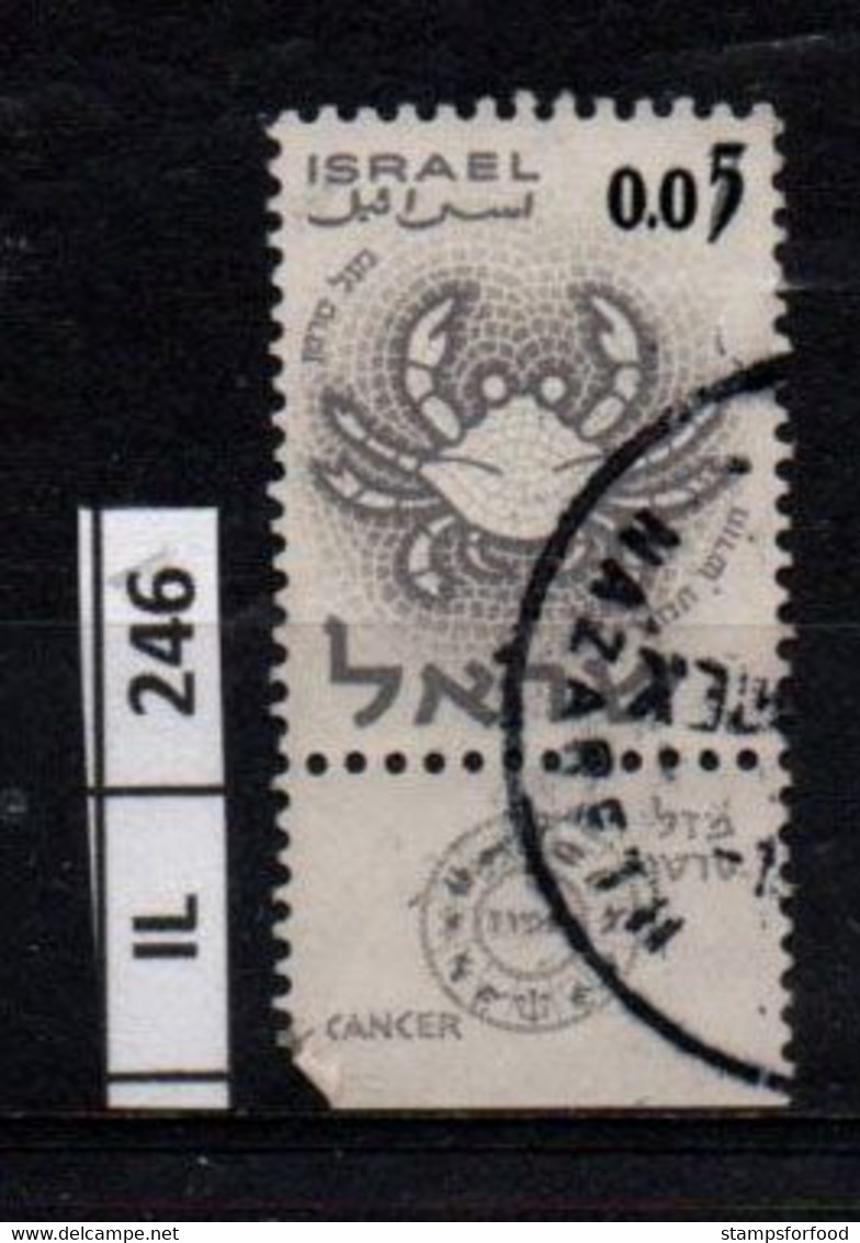 ISRAELE      1962	Segni Zodiaco 0,05 Usato Con Bandella - Usados (con Tab)