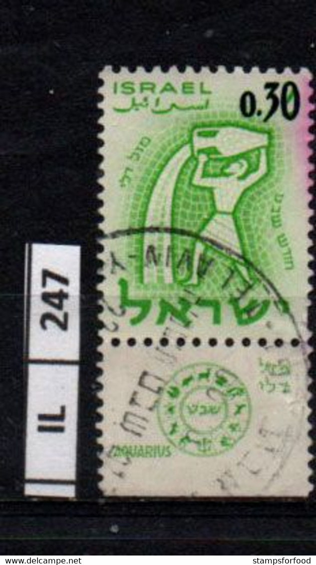 ISRAELE      1962	Segni Zodiaco 0,30 Usato Con Bandella - Usati (con Tab)