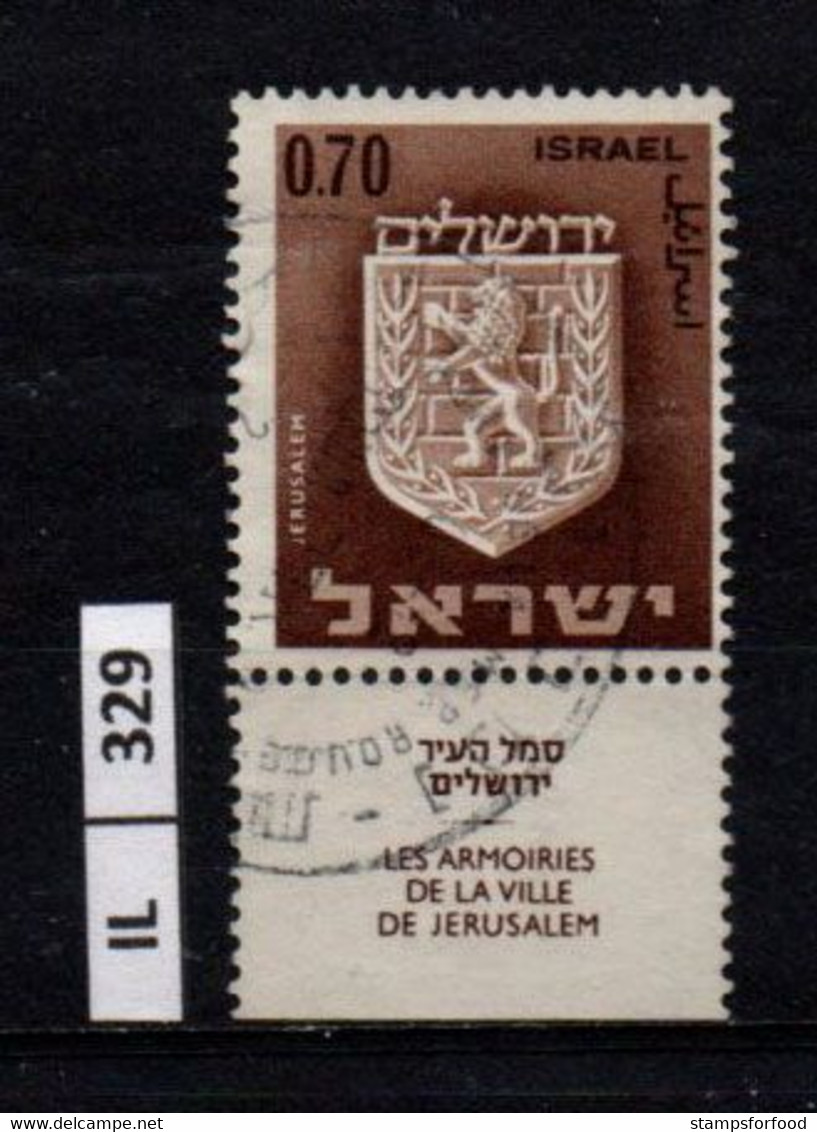 ISRAELE      1965    Stemmi Di Città 0,70 Usato Con Bandella - Oblitérés (avec Tabs)