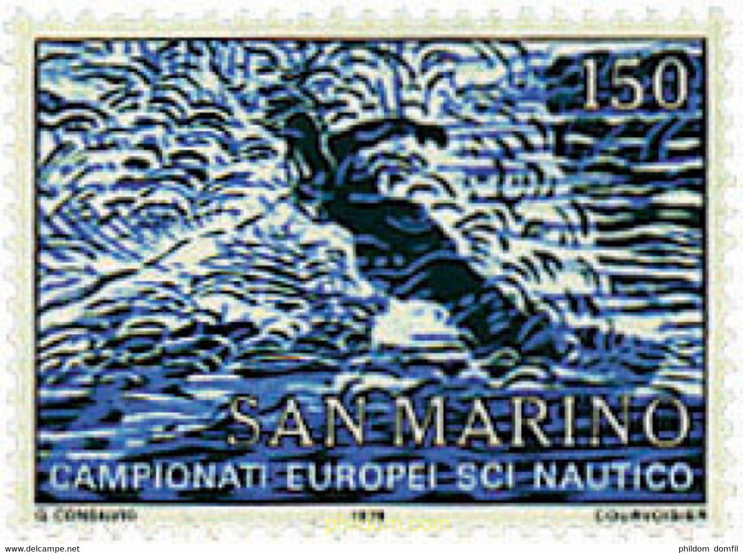 70326 MNH SAN MARINO 1979 CAMPEONATOS DE ESQUI NAUTICO EN CASTEL GANDOLFO - Gebruikt