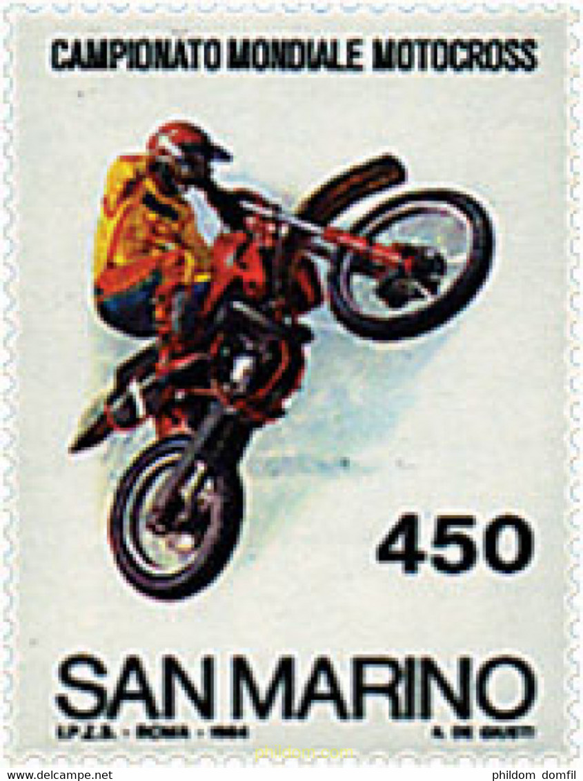 42096 MNH SAN MARINO 1984 CAMPEONATOS DEL MUNDO DE MOTOCROSS - Gebruikt