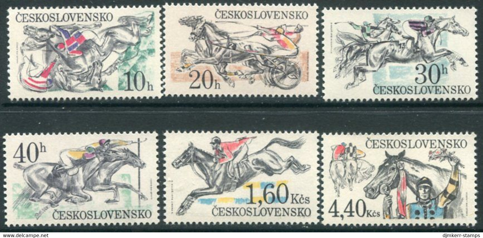 CZECHOSLOVAKIA 1978  Horse Racing MNH / **.  Michel 2469-74 - Nuevos