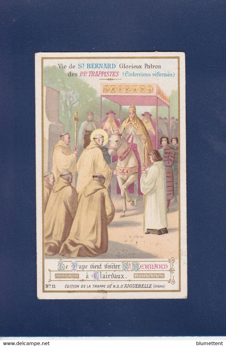 Chromo Aiguebelle Chocolat Image Pieuse Religion Format 11 X 7 Saint Bernard - Aiguebelle