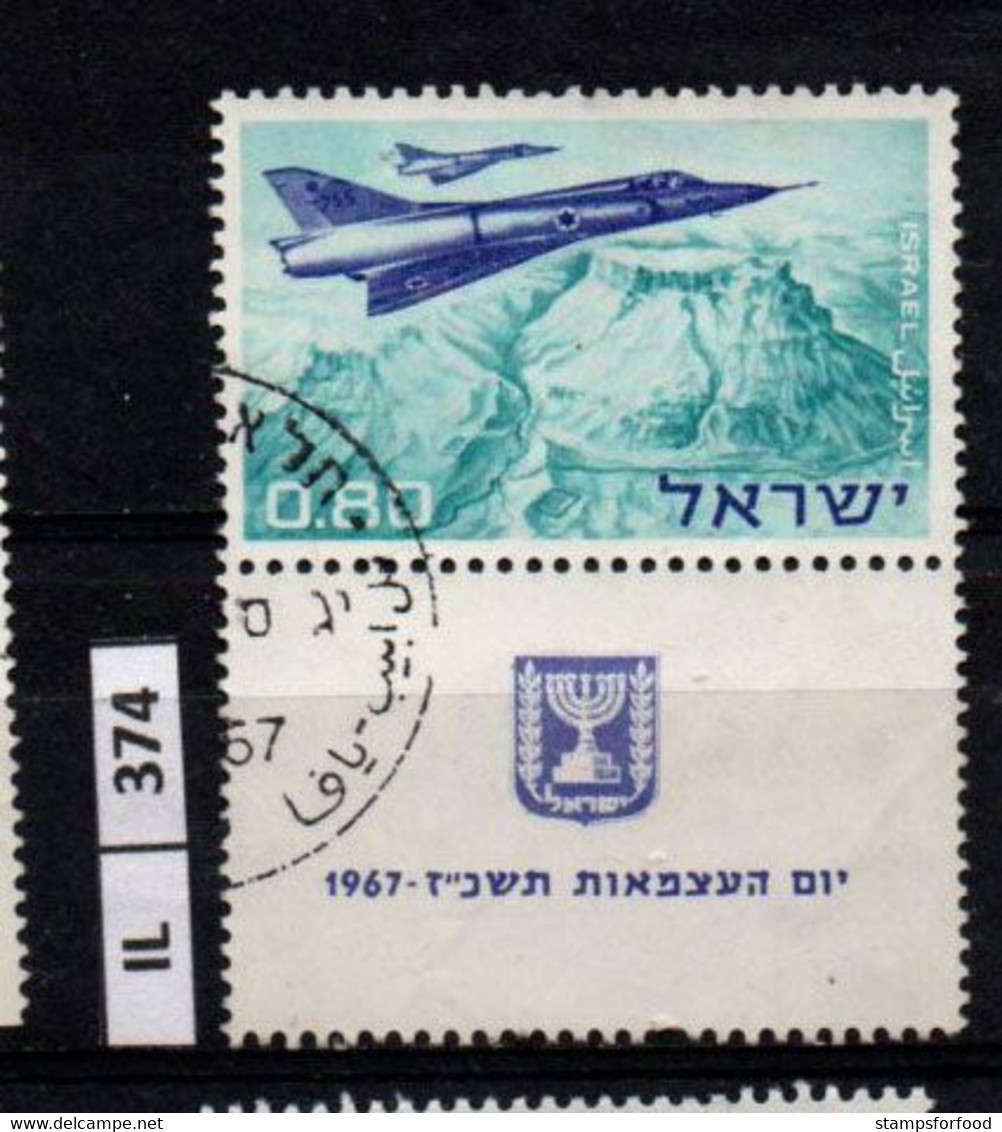 ISRAELE      1967      Aerei Militari 0,80 Usato Con Bandella - Gebruikt (met Tabs)