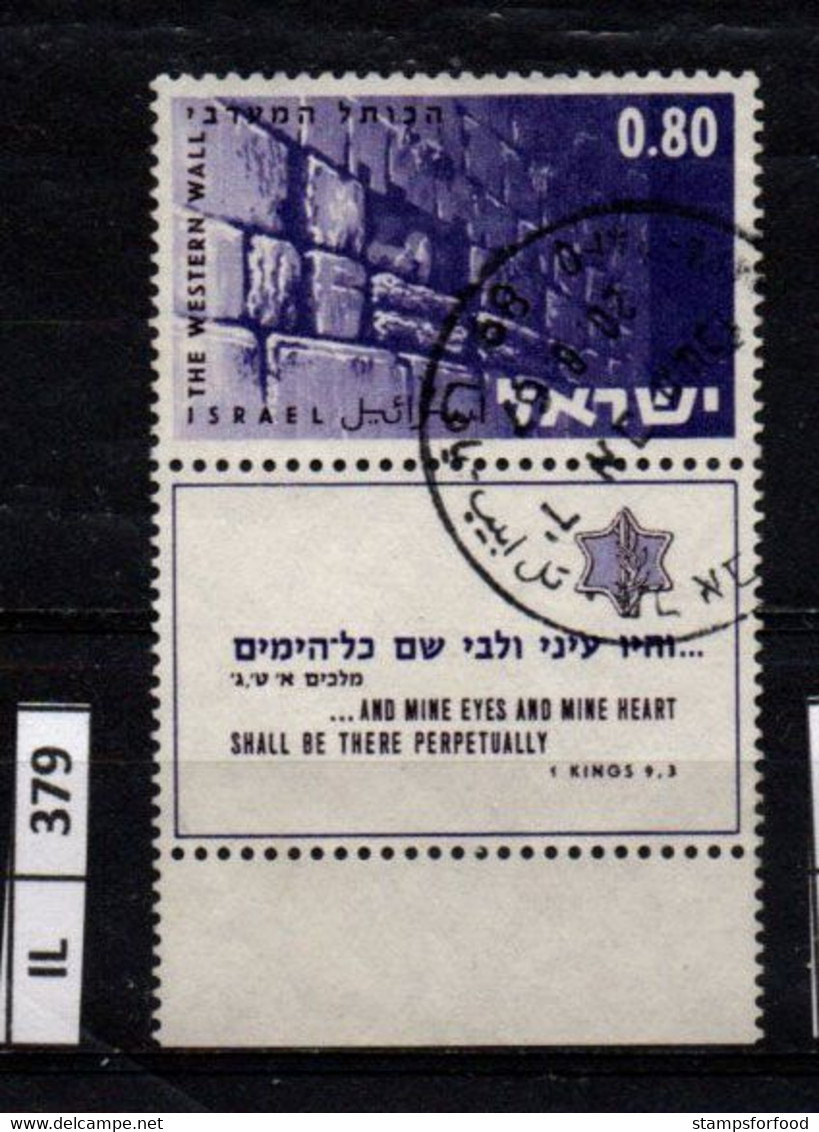 ISRAELE      1967     Guerra Arabo-israeliana 0,80 Usato Con Bandella - Usados (con Tab)