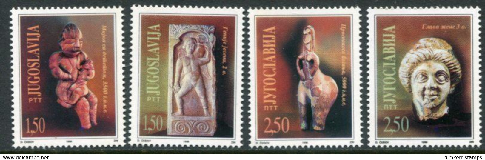 YUGOSLAVIA 1996 Archaological Discoveries  MNH / **.  Michel 2799-802 - Nuovi