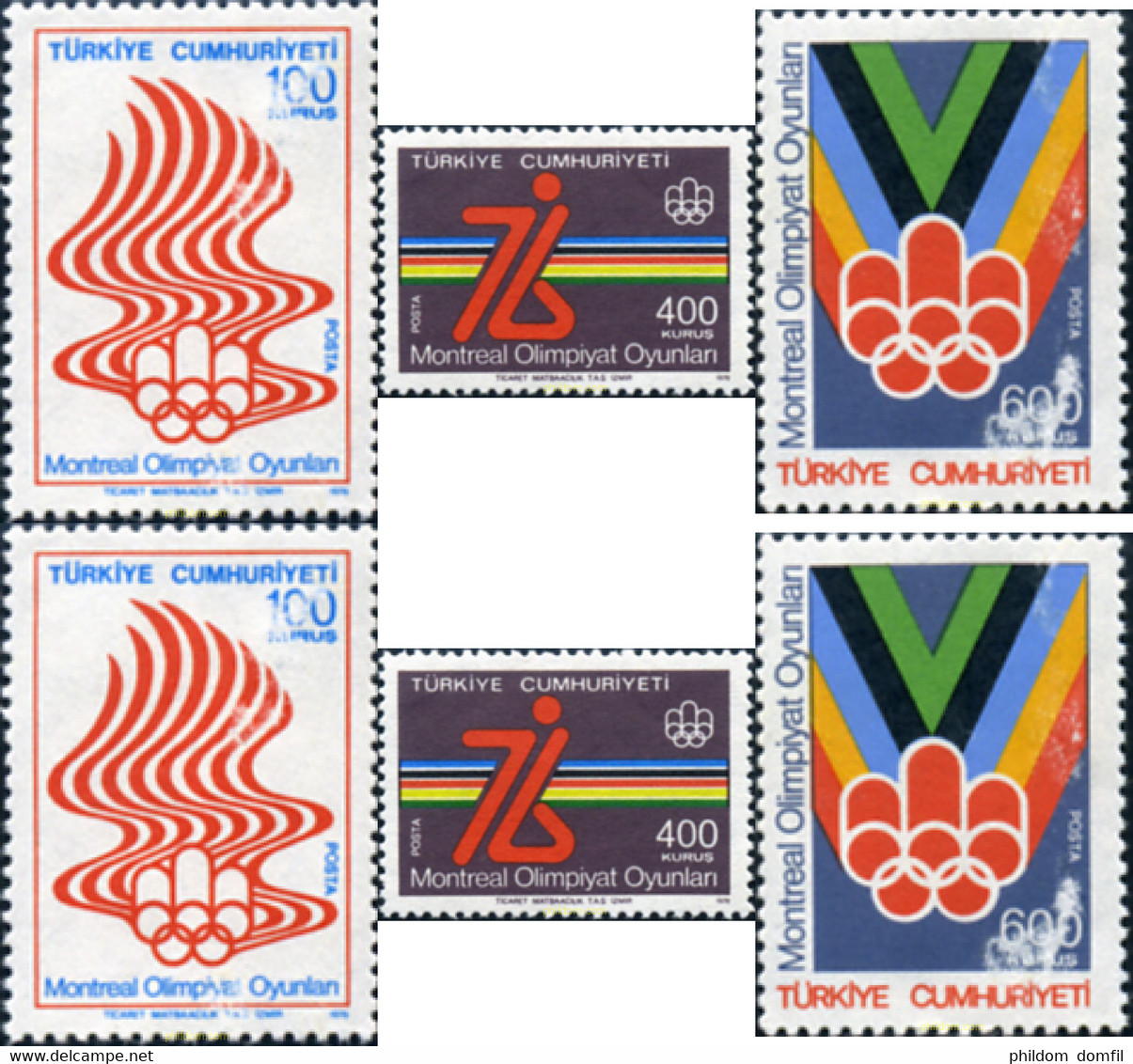 309153 MNH TURQUIA 1976 21 JUEGOS OLIMPICOS VERANO MONTREAL 1976 - Colecciones & Series