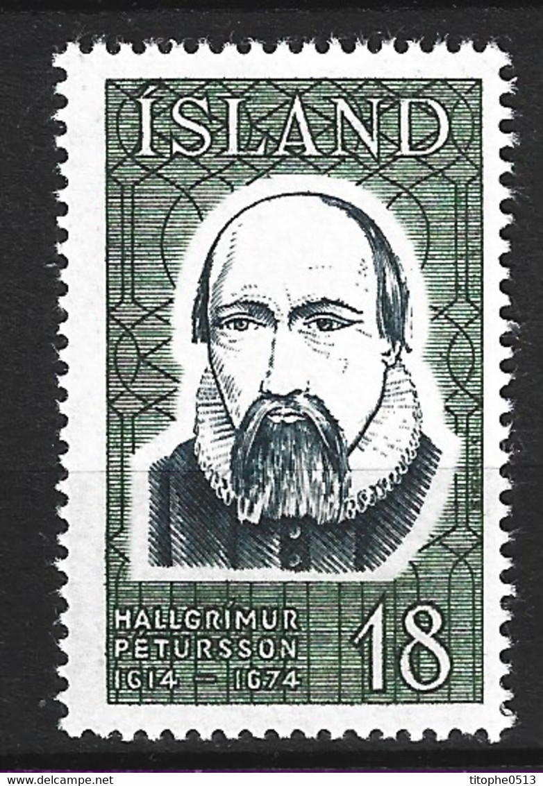 ISLANDE. N°458 De 1975. Poète Hallgrímur Pétursson. - Ecrivains