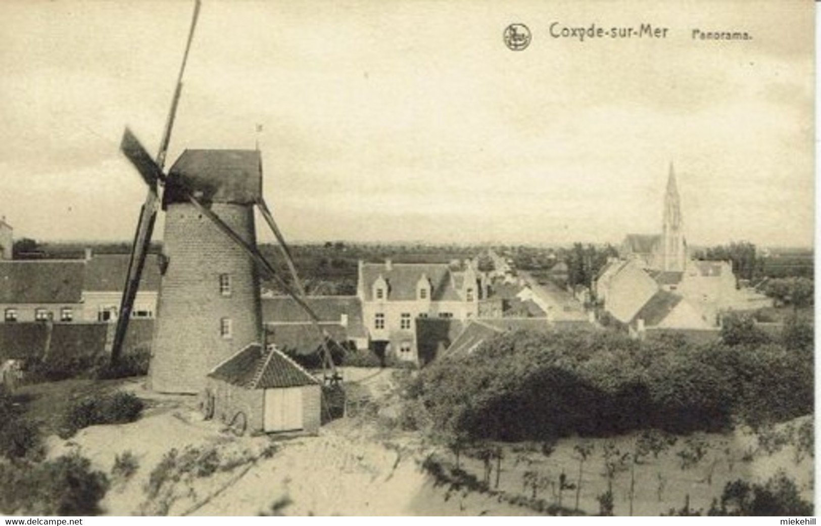 KOKSIJDE-COXYDE-MOULIN-MOLEN-PANORAMA DU VILLAGE-KERK-DORP - Koksijde