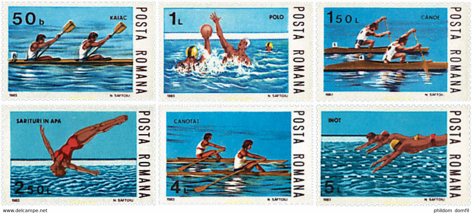 62040 MNH RUMANIA 1983 DEPORTES NAUTICOS - Waterpolo