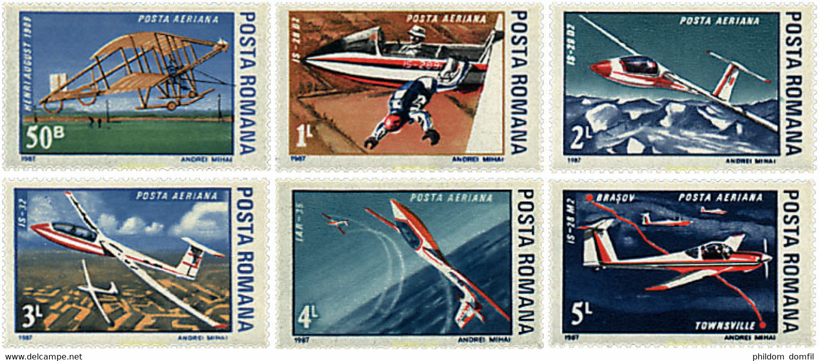 62159 MNH RUMANIA 1987 AVIACION DEPORTIVA. - Parachutting