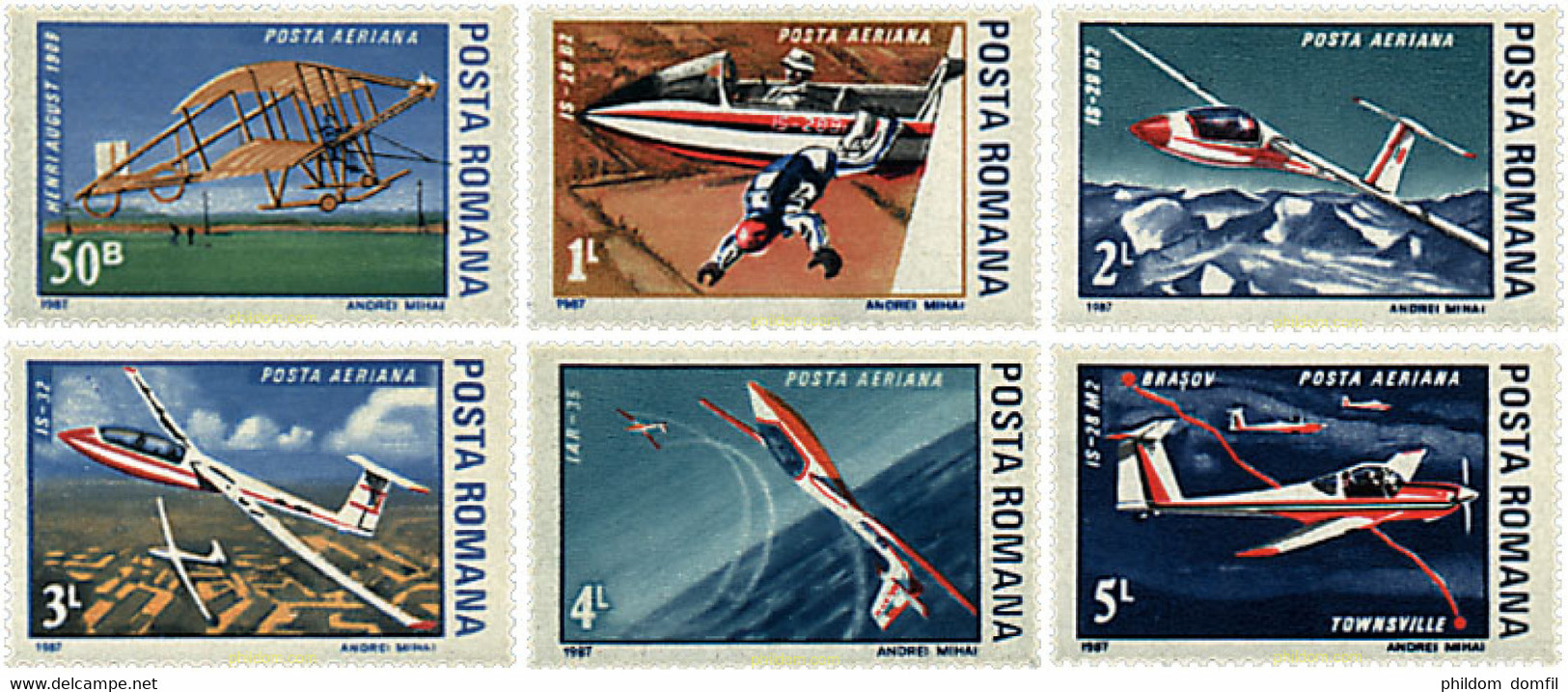 62159 MNH RUMANIA 1987 AVIACION DEPORTIVA. - Fallschirmspringen