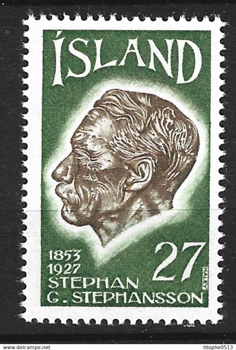 ISLANDE. N°457 De 1975. Poète Stephansson. - Ecrivains