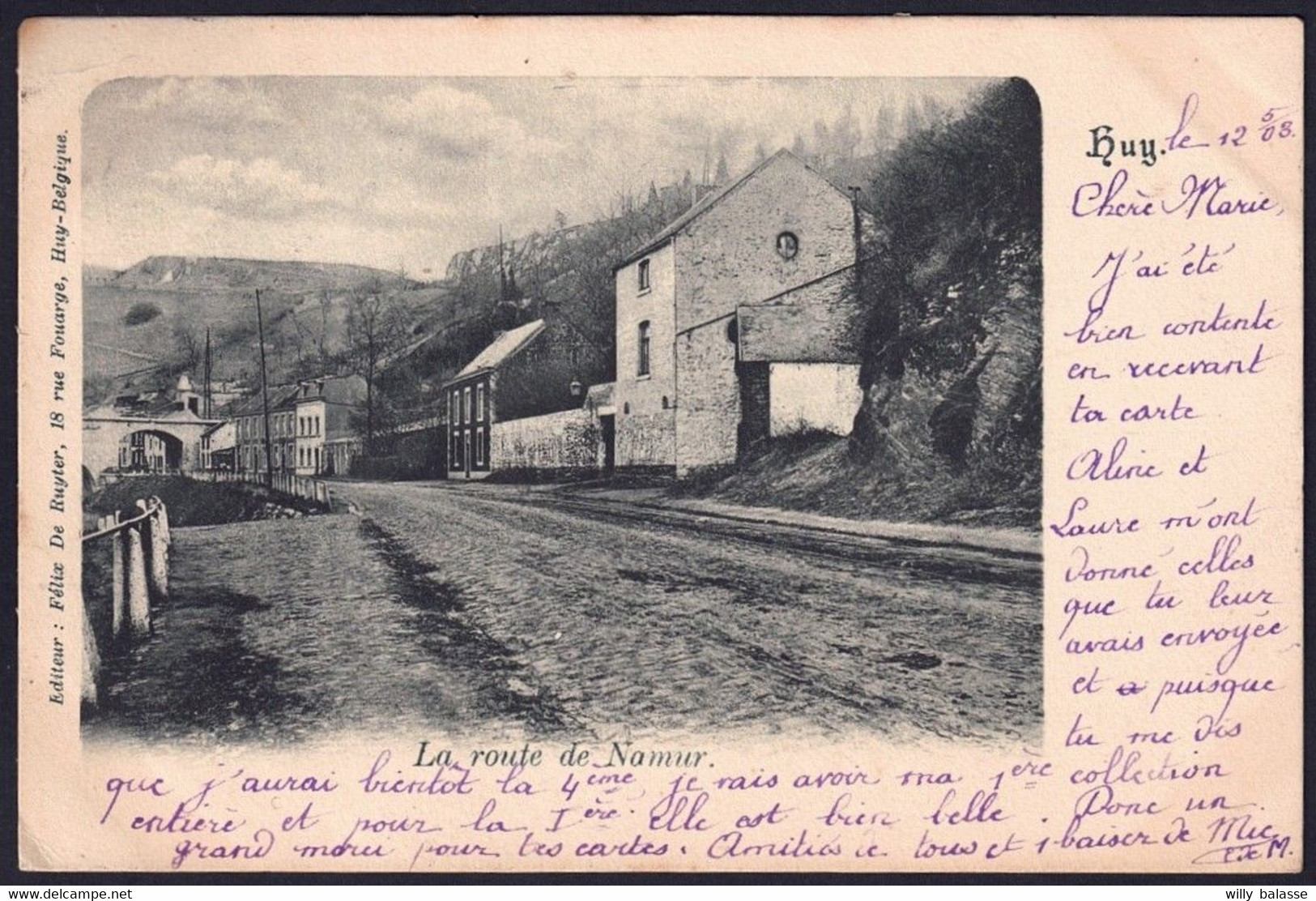 +++ CPA - HUY - La Route De Namur - 1903  // - Hoei