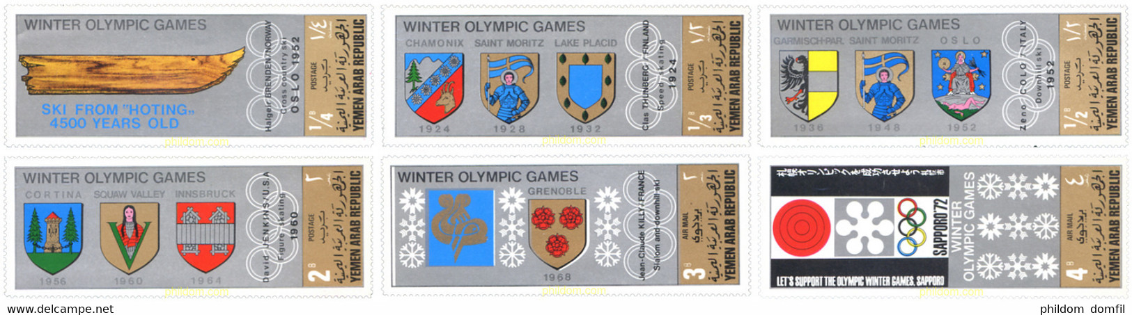 72529 MNH YEMEN. República árabe 1968 JUEGOS OLIMPICOS DE INVIERNO - Hiver 1928: St-Morits