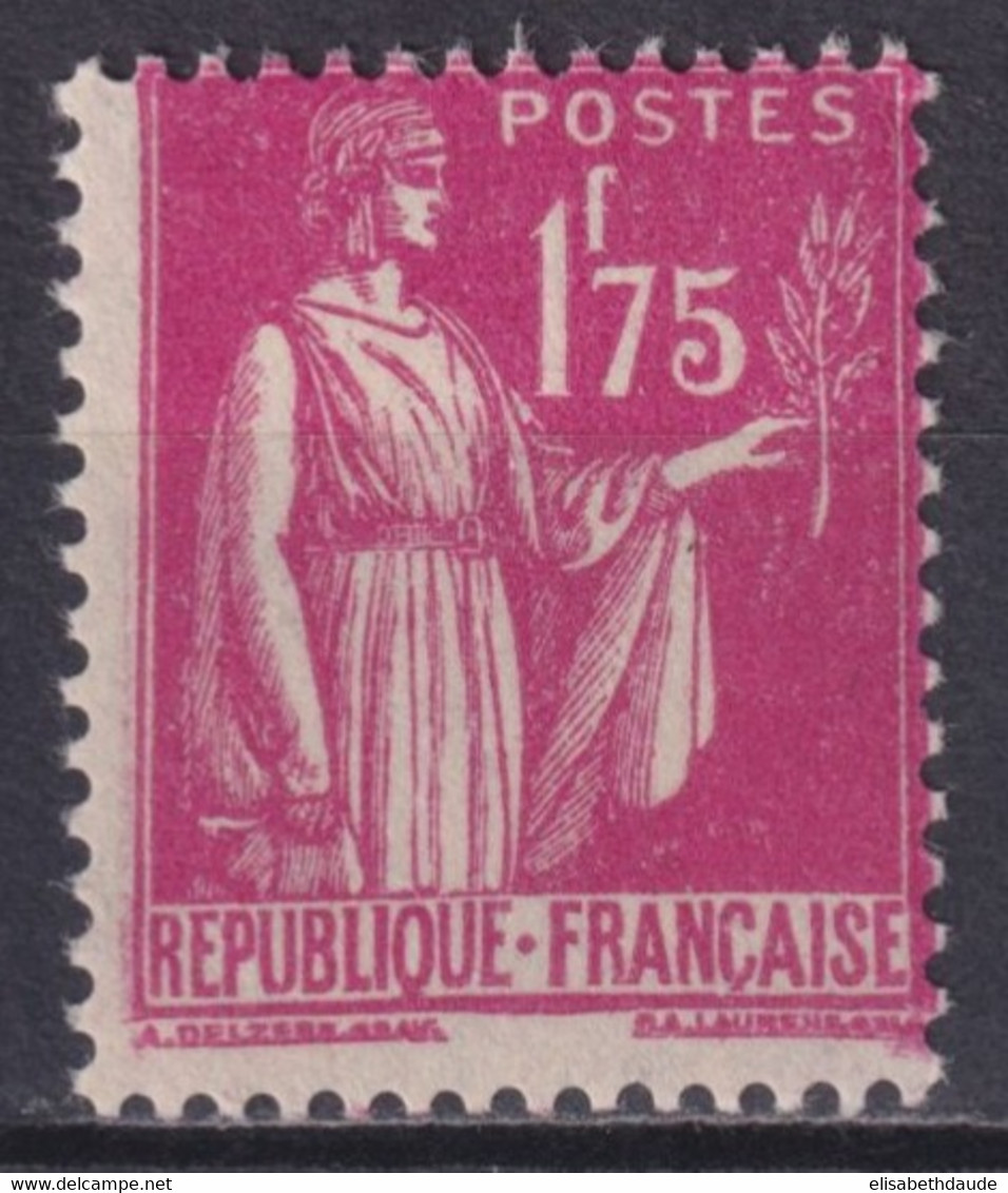 1932 - TYPE PAIX - SUPERBE VARIETE IMPRESSION EN DIAGONAL ! YVERT N°289 ** MNH - Neufs