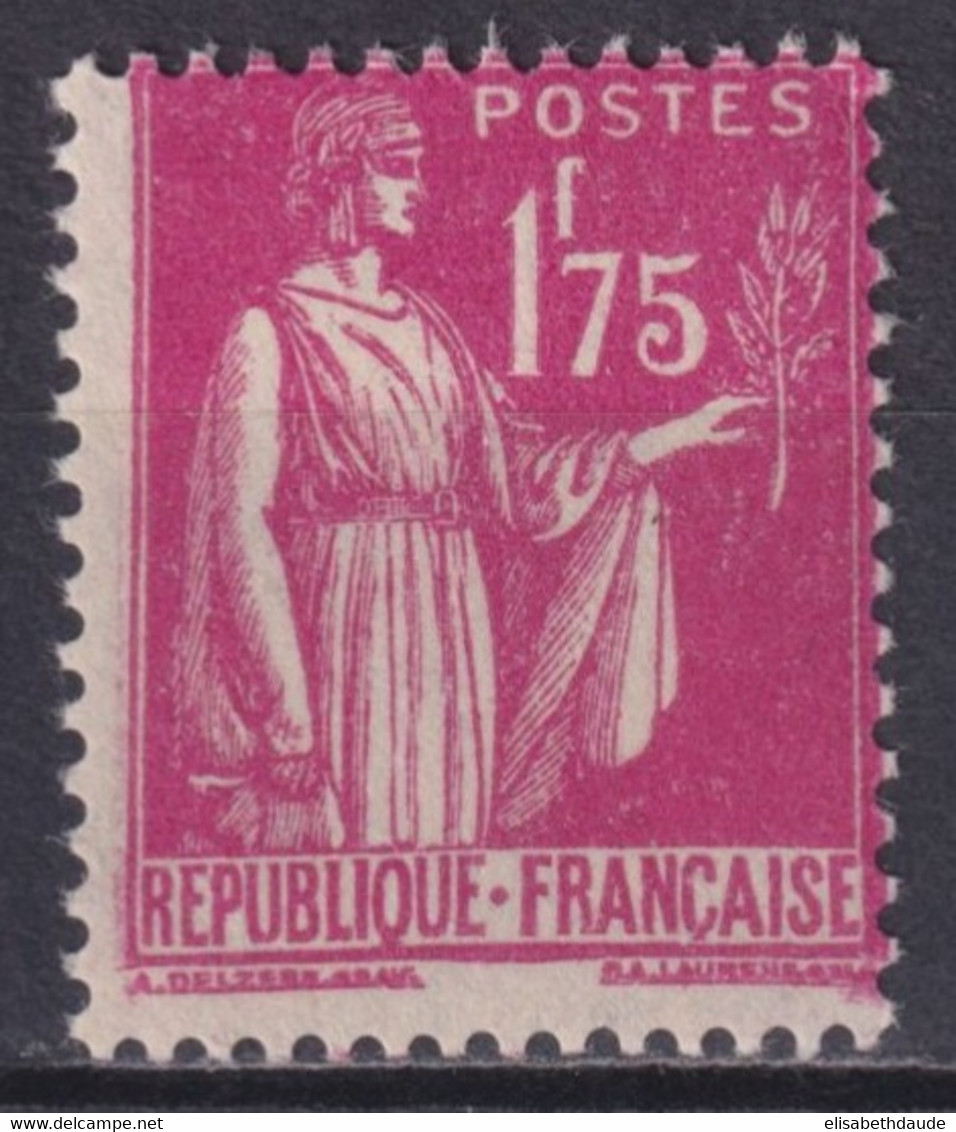 1932 - TYPE PAIX - SUPERBE VARIETE IMPRESSION EN DIAGONAL ! YVERT N°289 ** MNH - Unused Stamps