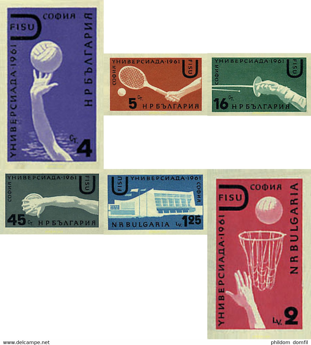 80740 MNH BULGARIA 1961 JUEGOS UNIVERSITARIOS EN SOFIA - Water Polo