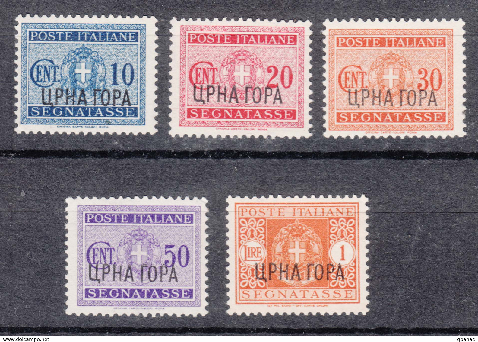 Italy Occupation Of Montenegro 1941 Postage Due Sassone#6-10 Mint Never Hinged - Montenegro