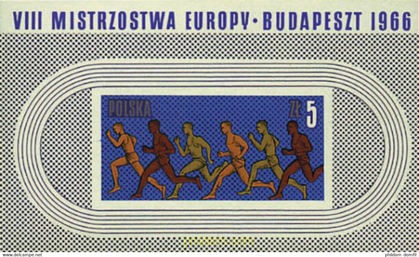 61623 MNH POLONIA 1966 8 CAMPEONATOS DE ATLETISMO DE EUROPA. - Ohne Zuordnung