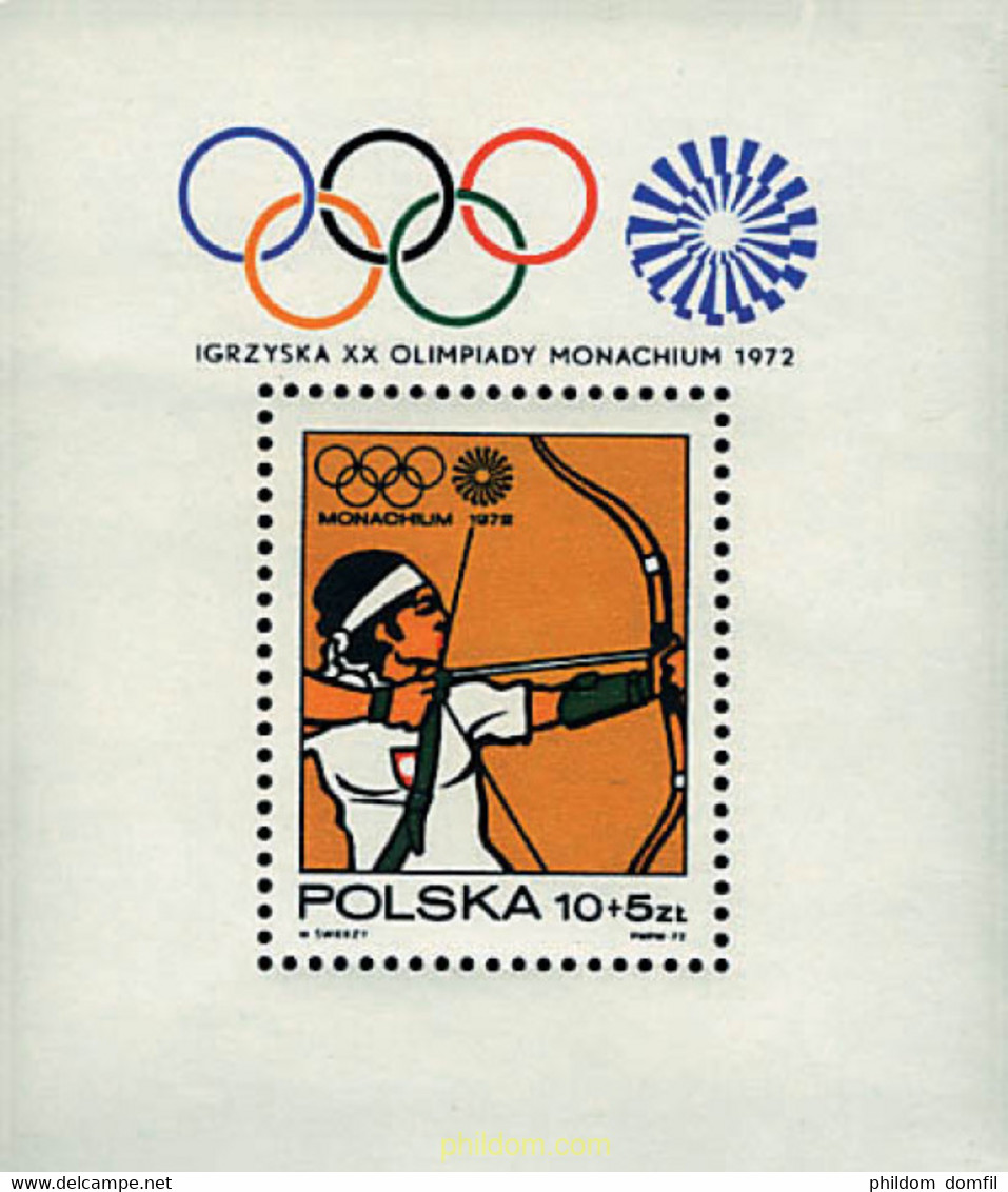 61653 MNH POLONIA 1972 20 JUEGOS OLIMPICOS VERANO MUNICH 1972 - Ohne Zuordnung