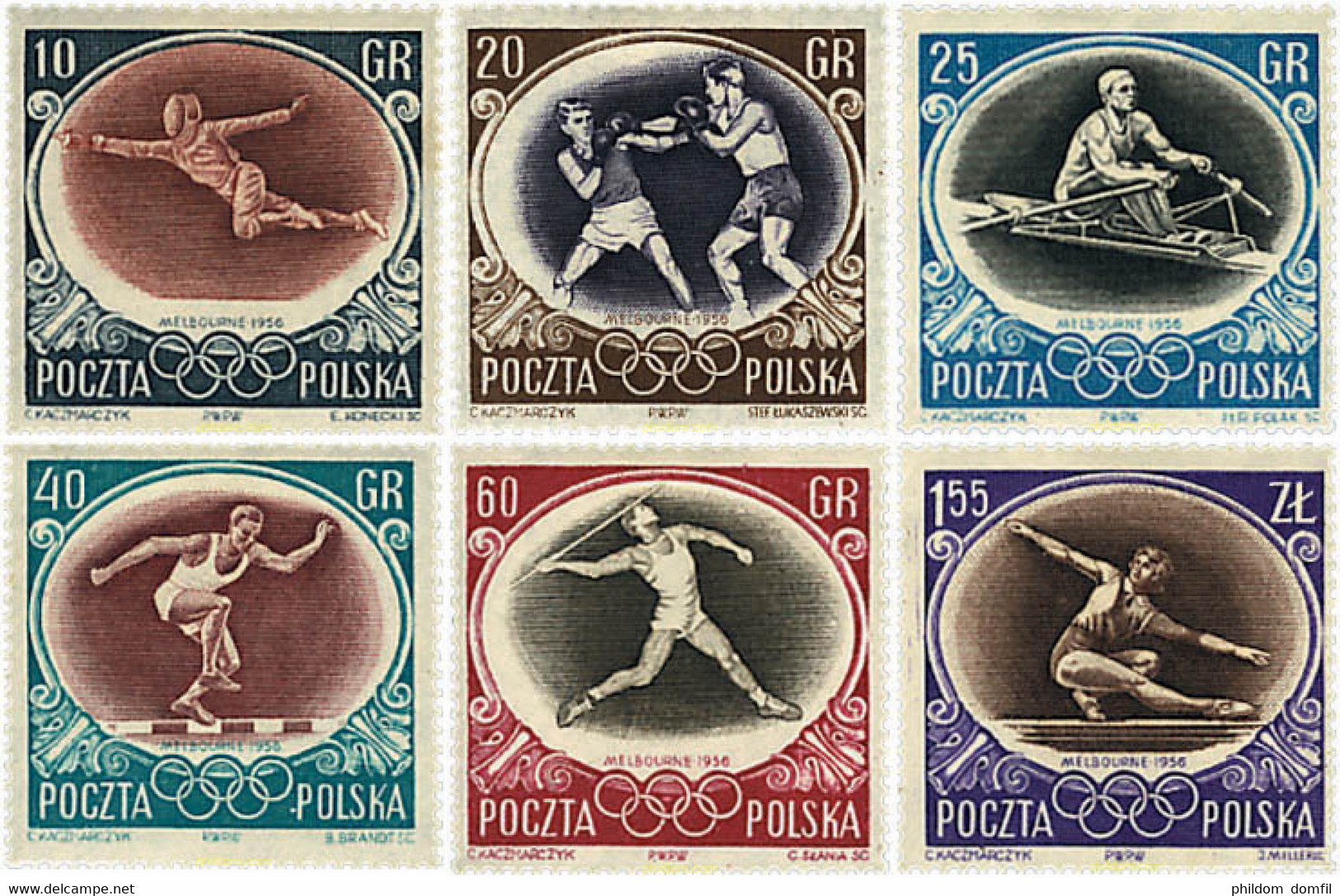 61564 MNH POLONIA 1956 16 JUEGOS OLIMPICOS VERANO MELBOURNE 1956 - Non Classificati