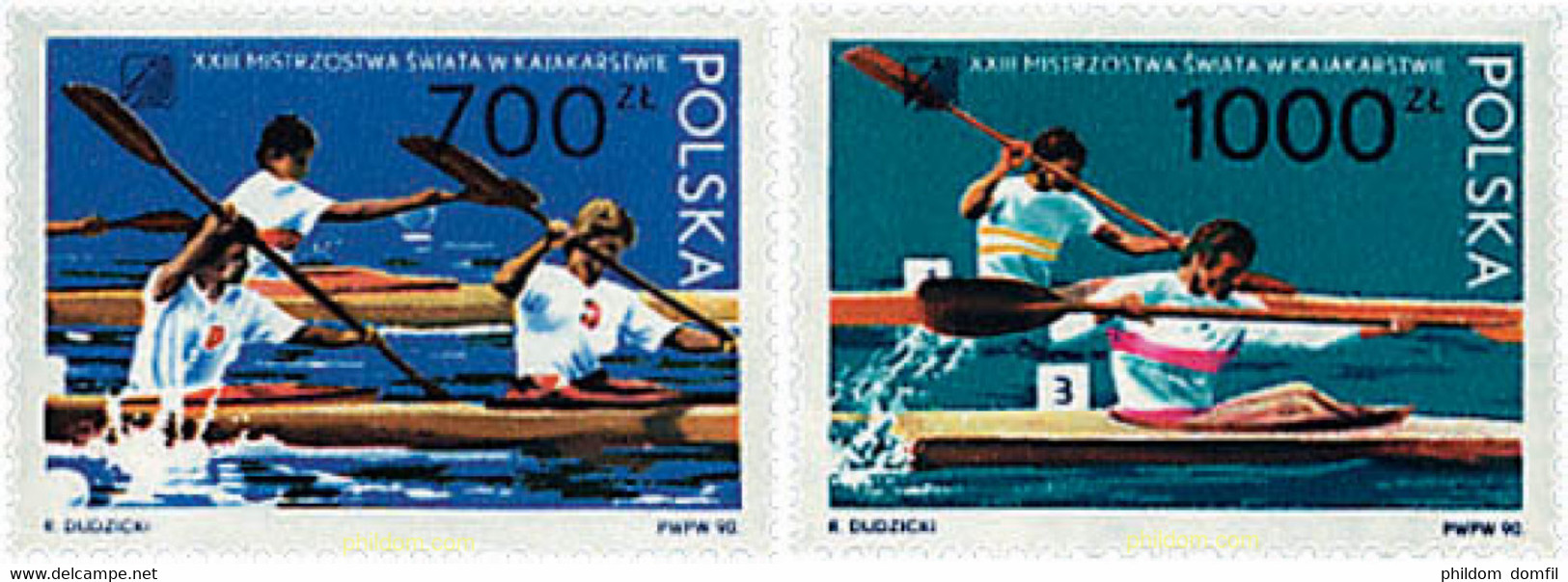 61736 MNH POLONIA 1990 REGATAS DE CANOAS. - Non Classificati