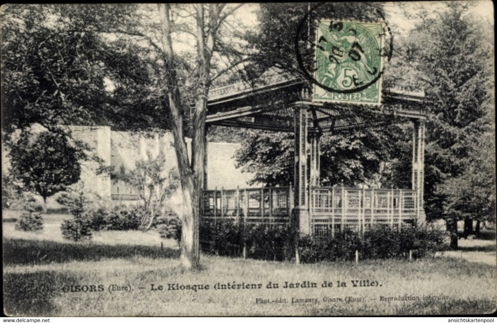 CPA Gisors Eure, Le Kiosque, Jardin De La Ville - Other & Unclassified