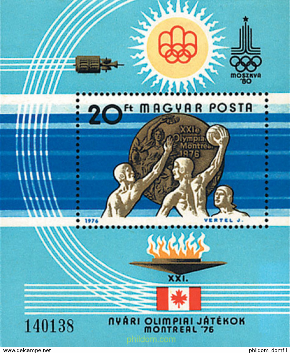 64119 MNH HUNGRIA 1976 21 JUEGOS OLIMPICOS VERANO MONTREAL 1976 - Water-Polo