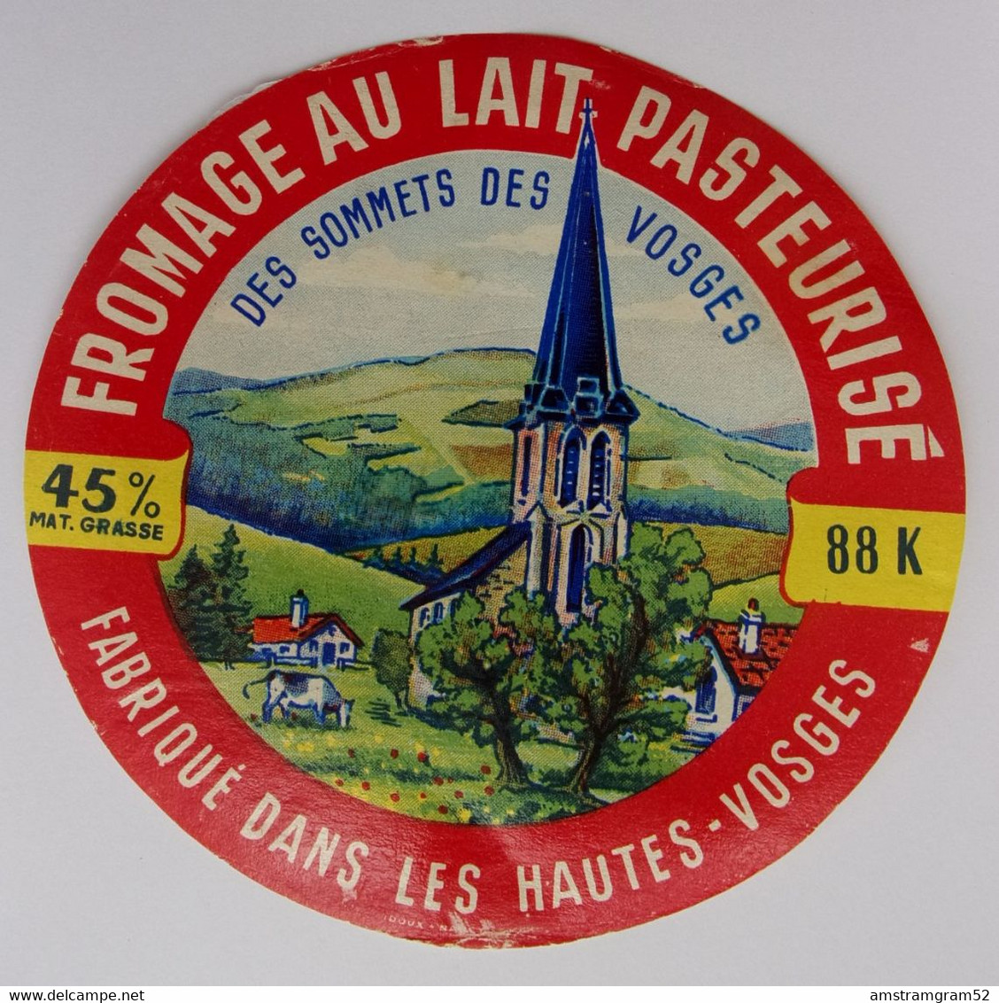 Etiquette Fromage DES SOMMETS DES VOSGES - Fromage