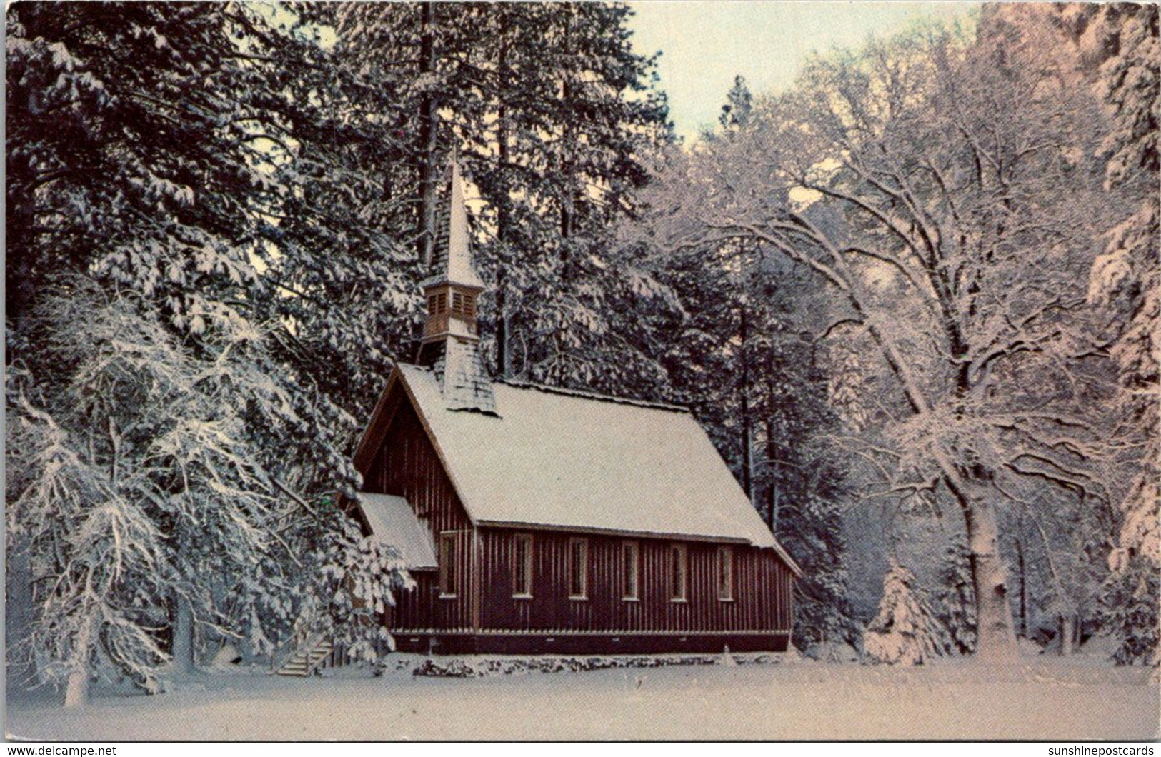 California Yosemite National Park The Yosemite Chapel With Snow - Yosemite