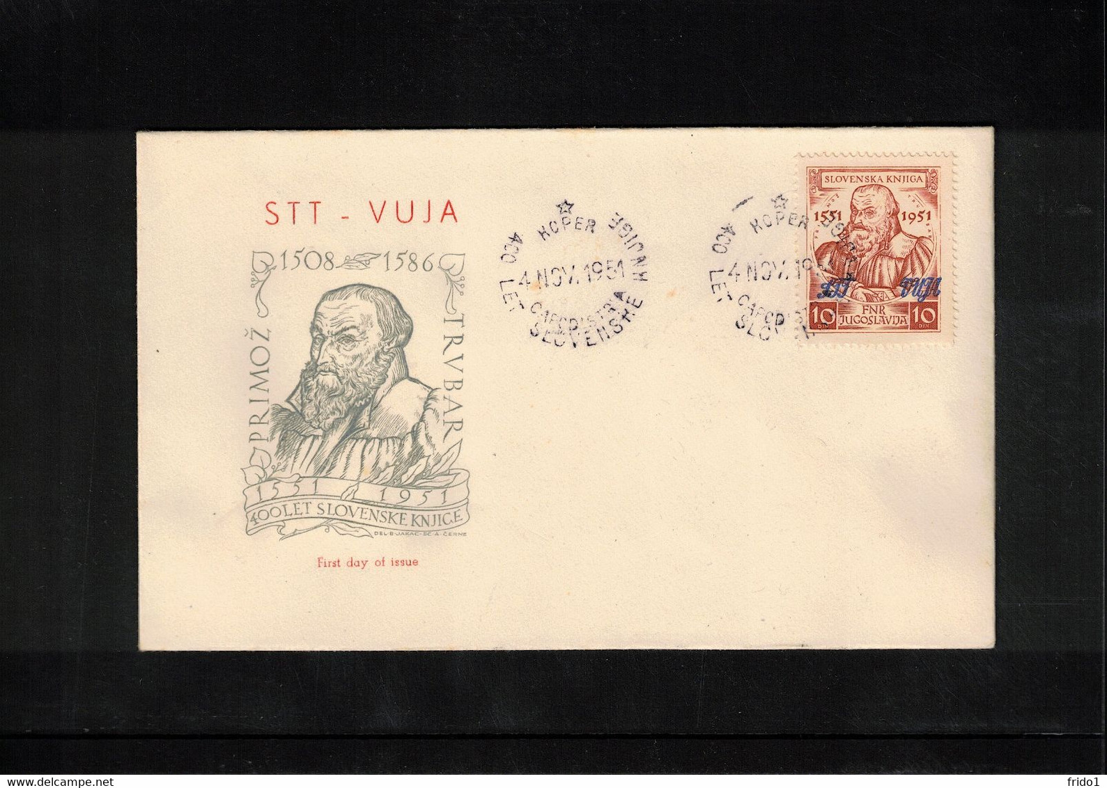 Trieste Zone B (STT-VUJA) 1951 Primoz Trubar FDC - Storia Postale