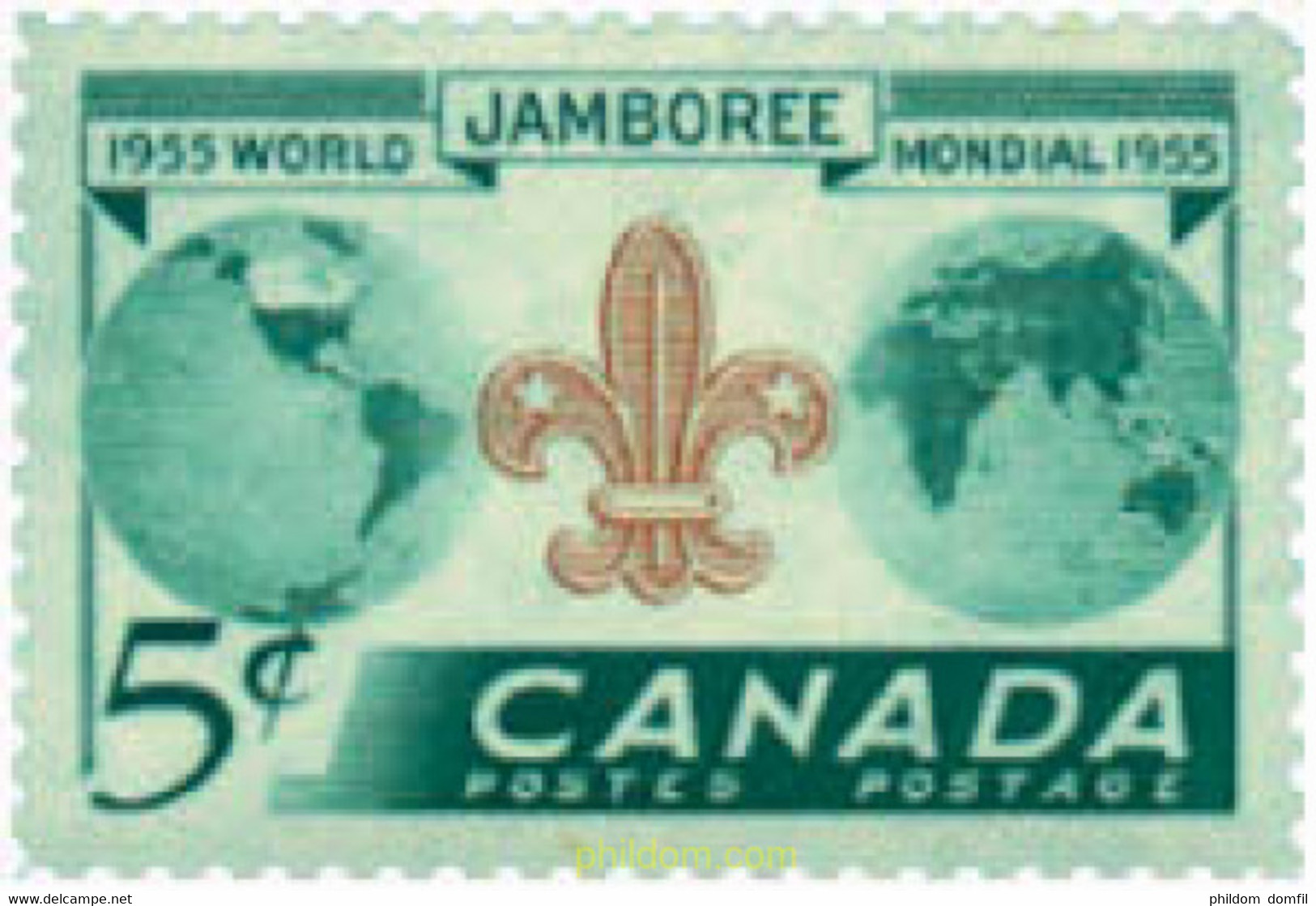 38053 MNH CANADA 1955 8 JAMBOREE MUNDIAL EN NIAGARA - 1952-1960