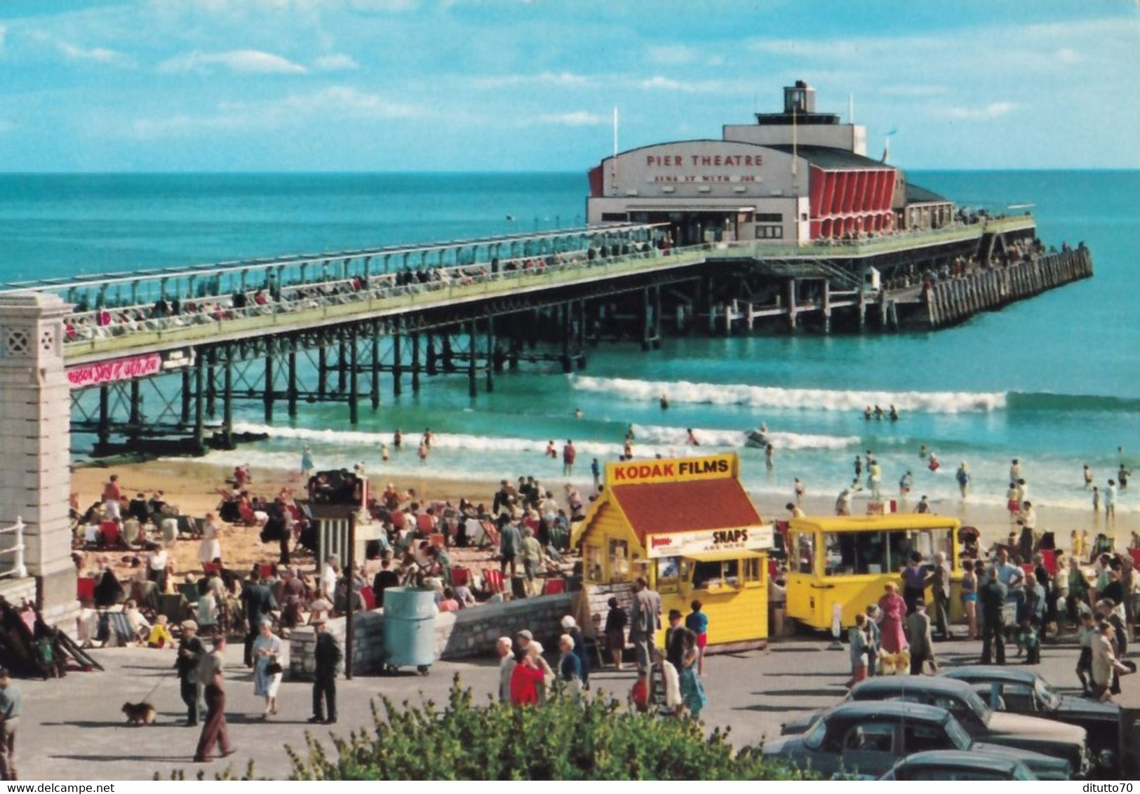 Bournemouth Pier From The West Cliff  - Formato Piccolo Viaggiata – FE390 - Bournemouth (until 1972)