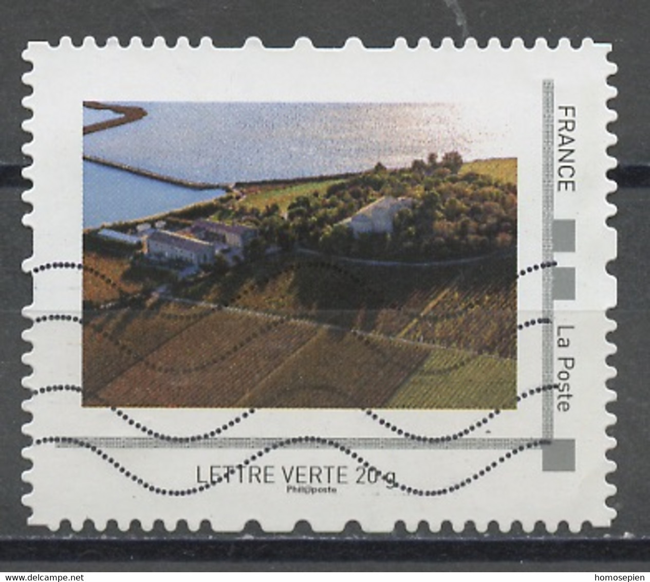 France - Frankreich Timbre Personnalisé 2010 Y&T N°IDT67A-021 - Michel N°BS(?) (o) - Vue Aérienne D'un Littoral - Oblitérés